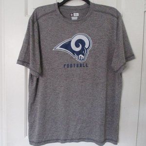 NFL Team Apparel Los Angeles Rams Football Gray Crewneck T-Shirt - Size XL